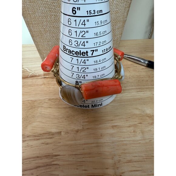 BaubleBar Set Of 2 Stone & Gold Tone Bracelets, Bohemian, Earthy, Scandi, Y2K - Picture 4 of 7